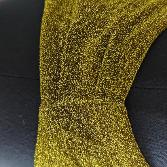 Lulu's Got the Party Gold Lurex One-Shoulder Mini Dress - Picture 6 of 12